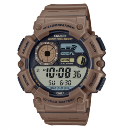 Casio General WS-1500H-5AV Brown Resin Band Men Watch